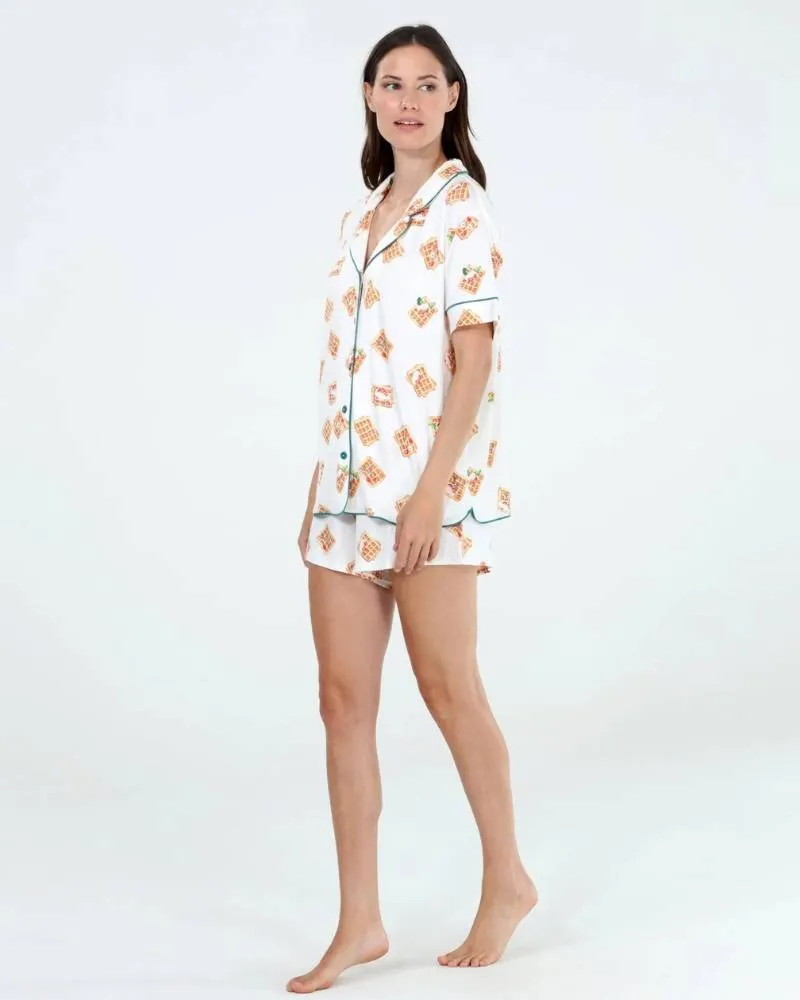 All American Button Up Shorty Set