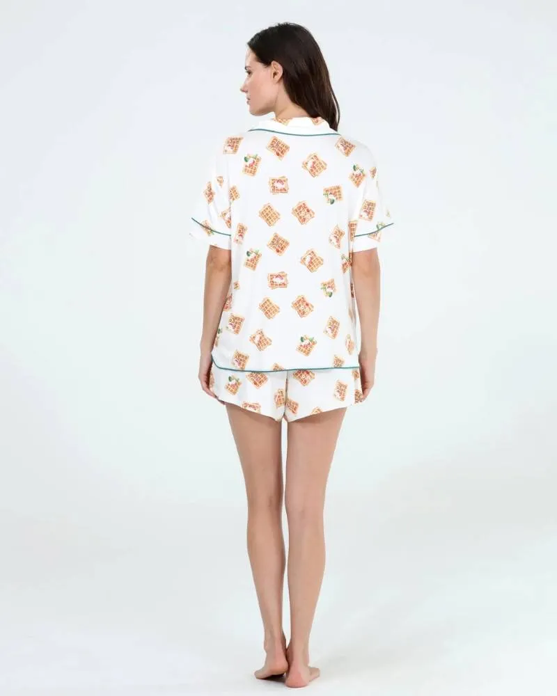 All American Button Up Shorty Set