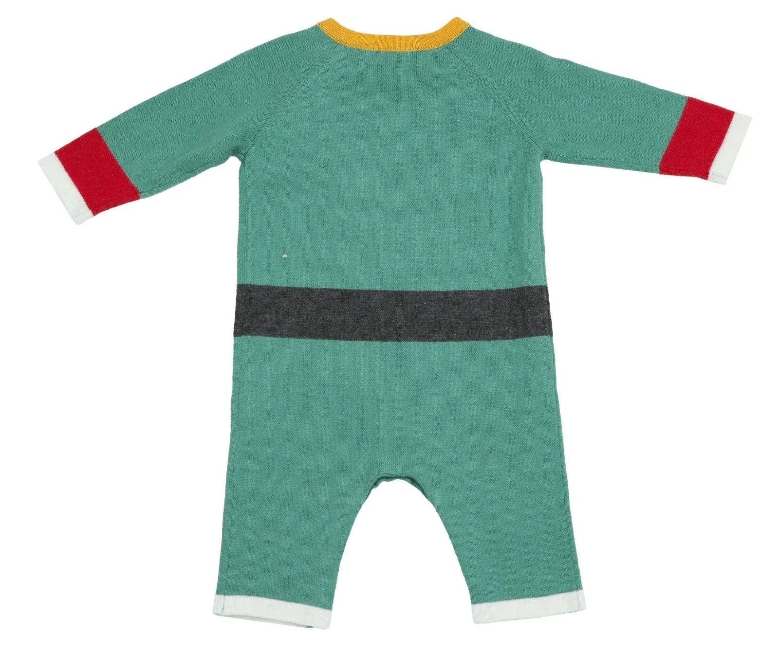 Angel Dear Baby Boys Green Knit Holiday Elf Coverall