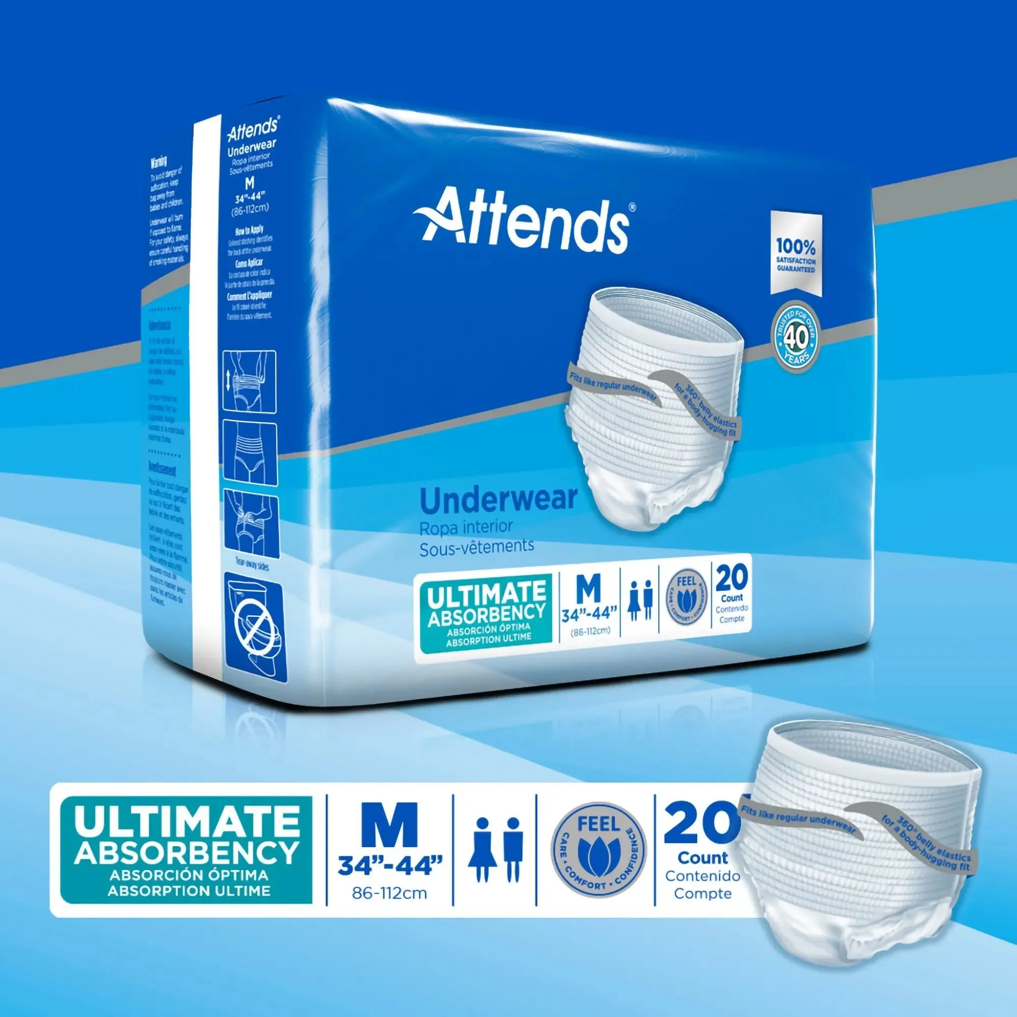 Attends® Advanced Underwear, Medium