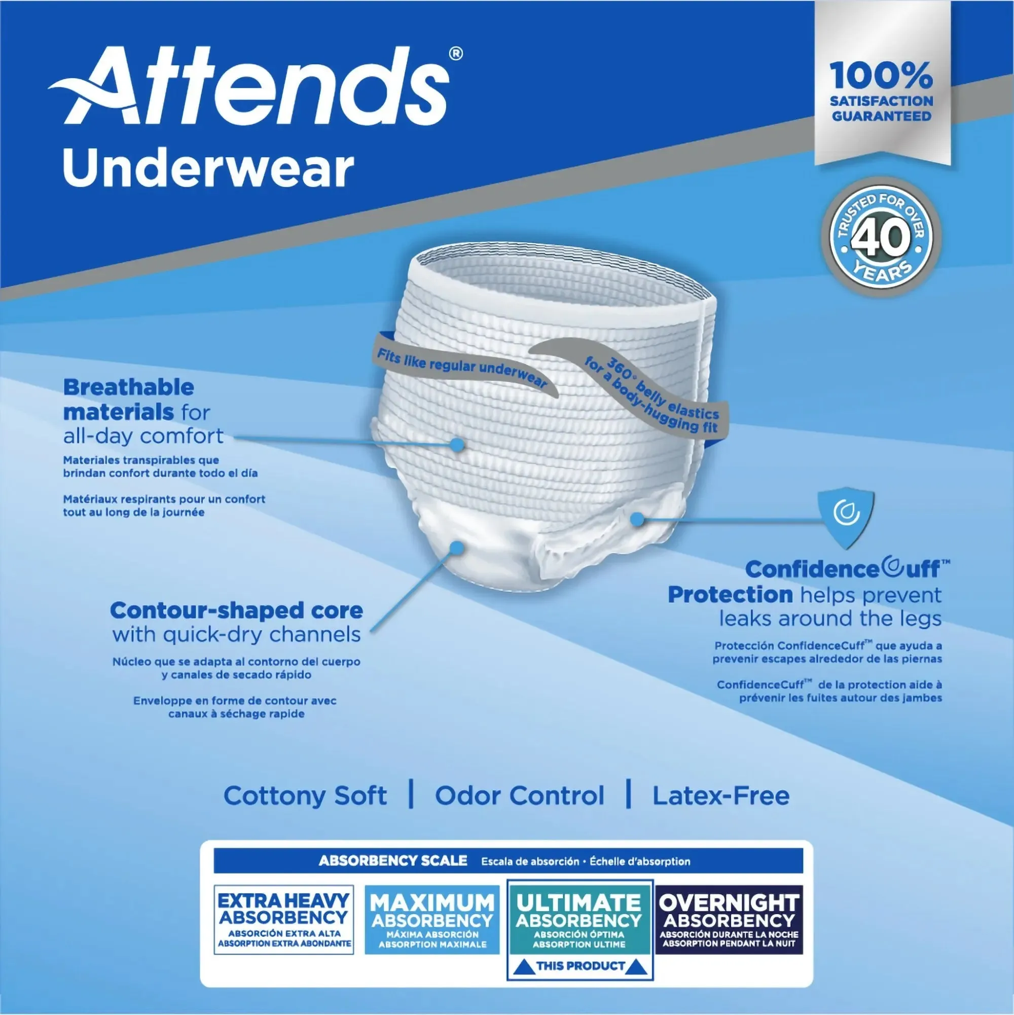 Attends® Advanced Underwear, Medium
