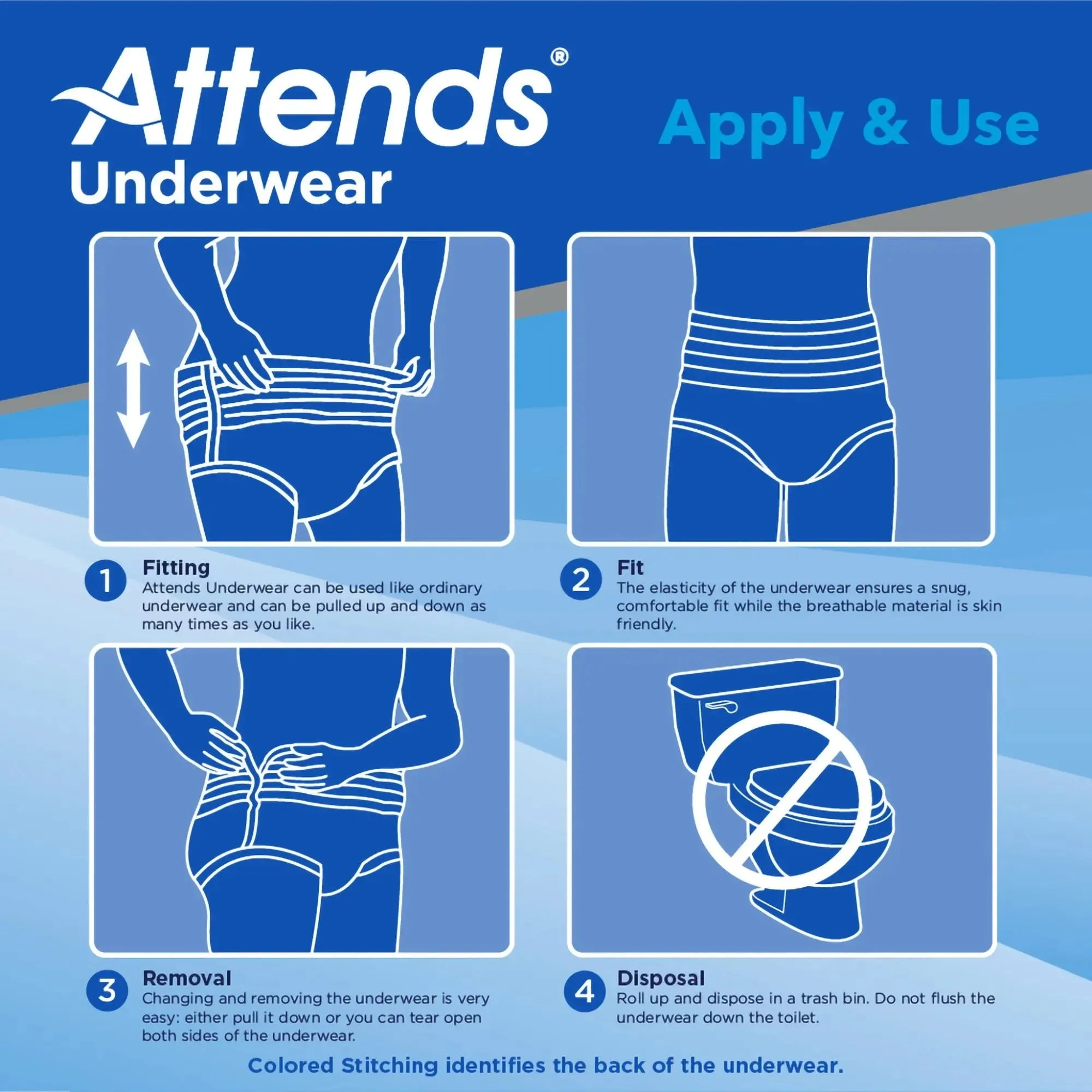 Attends® Advanced Underwear, Medium