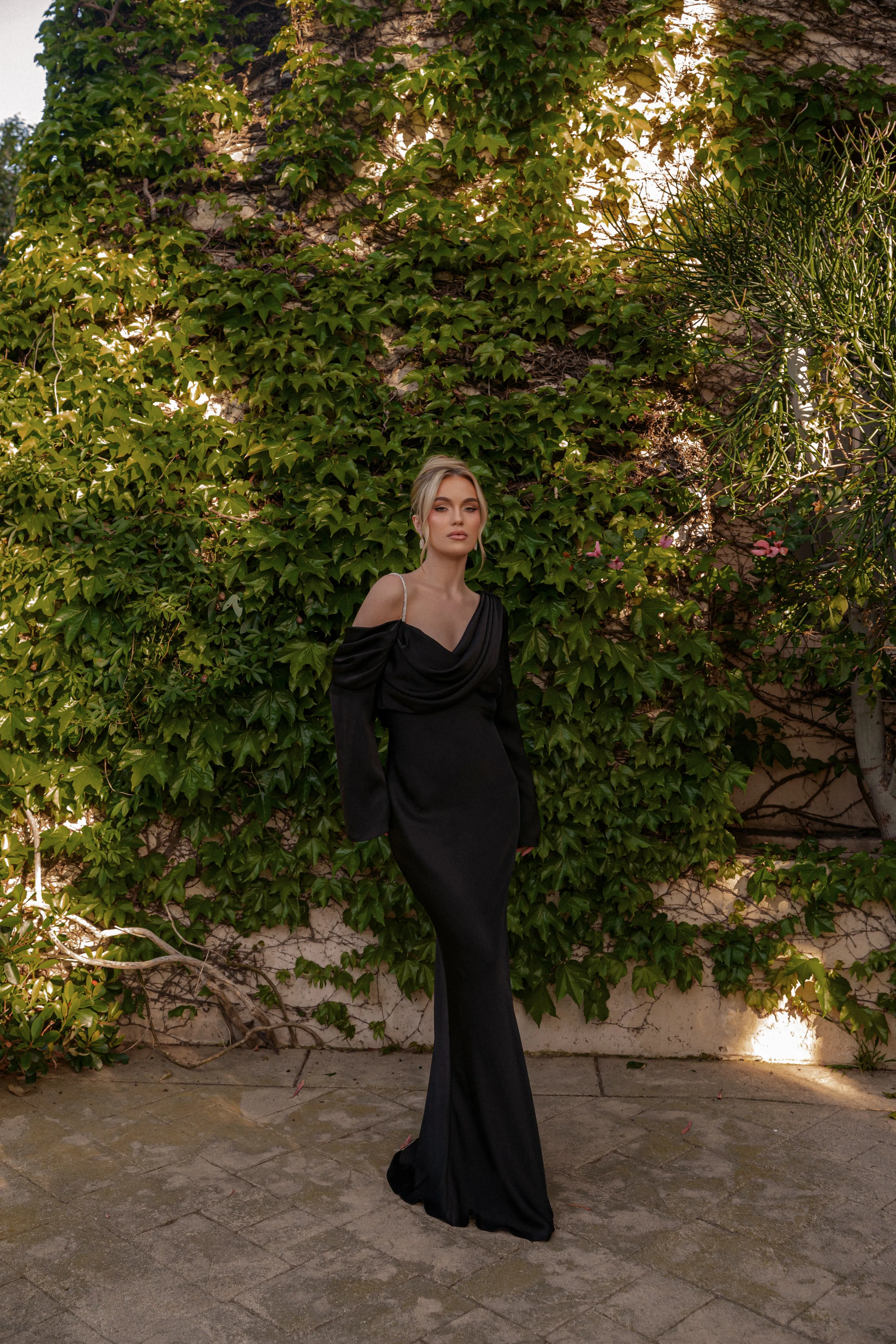 Black One And Only Satin Dress