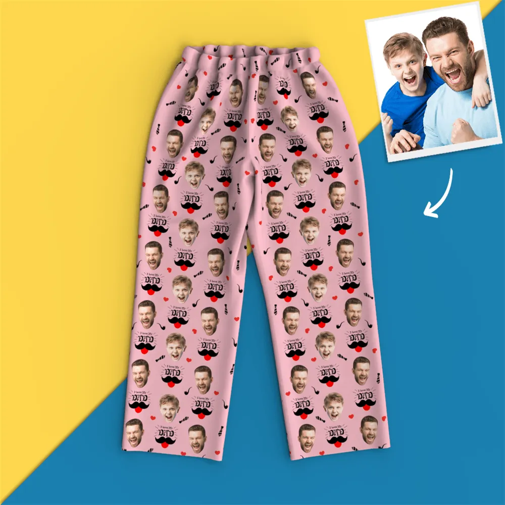 Custom Face Pajamas Home Pajamas - I Love My Dad