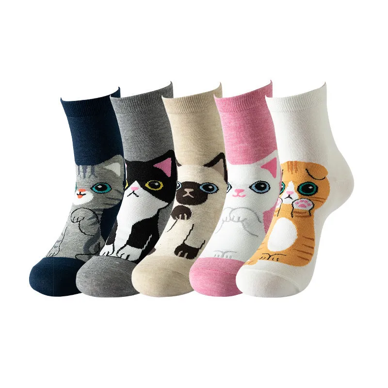 Cute Animal Socks 5 Pairs/Pack