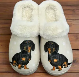 Dachshund Black Snuggs Slippers