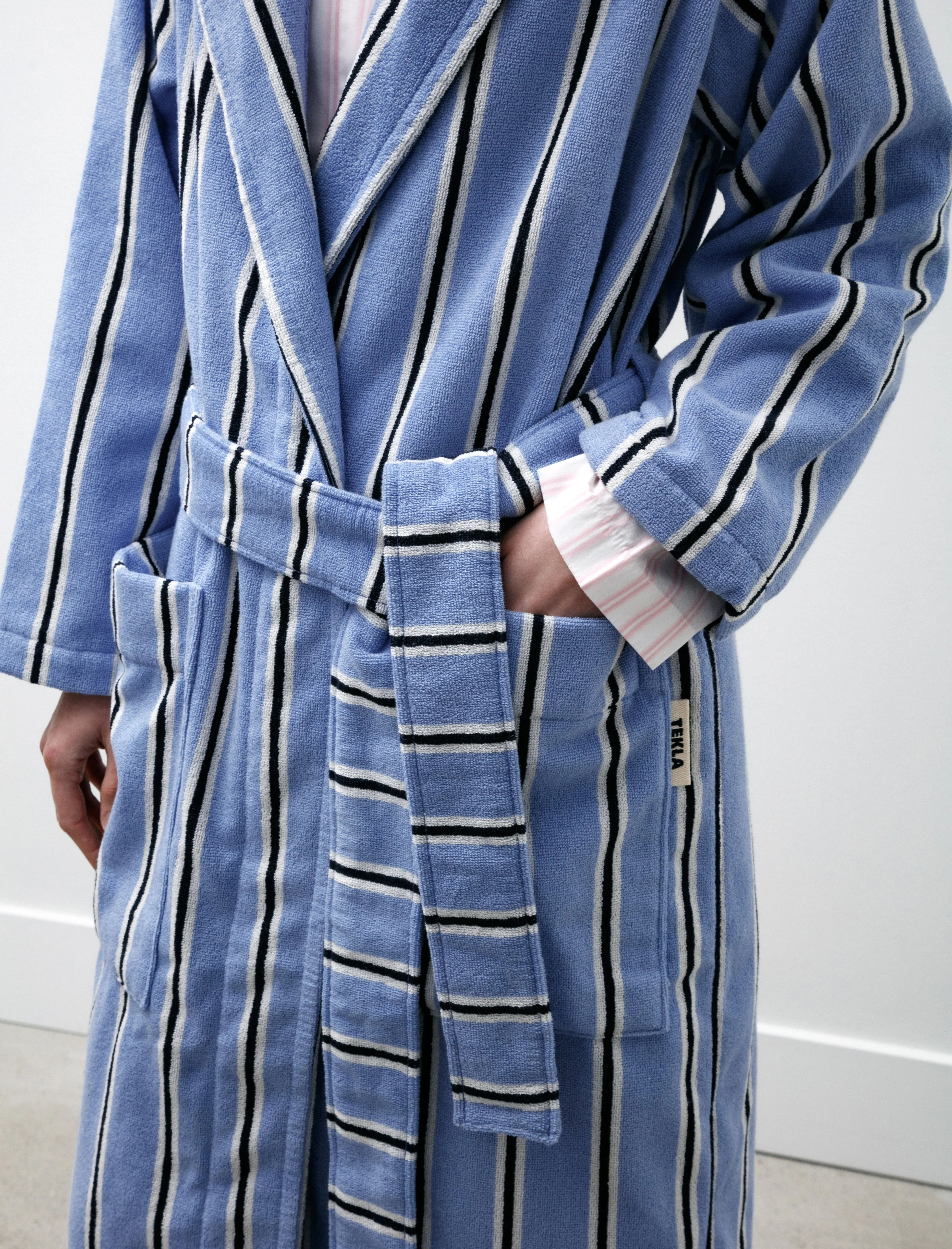 Hooded Bathrobe Bassett Stripes