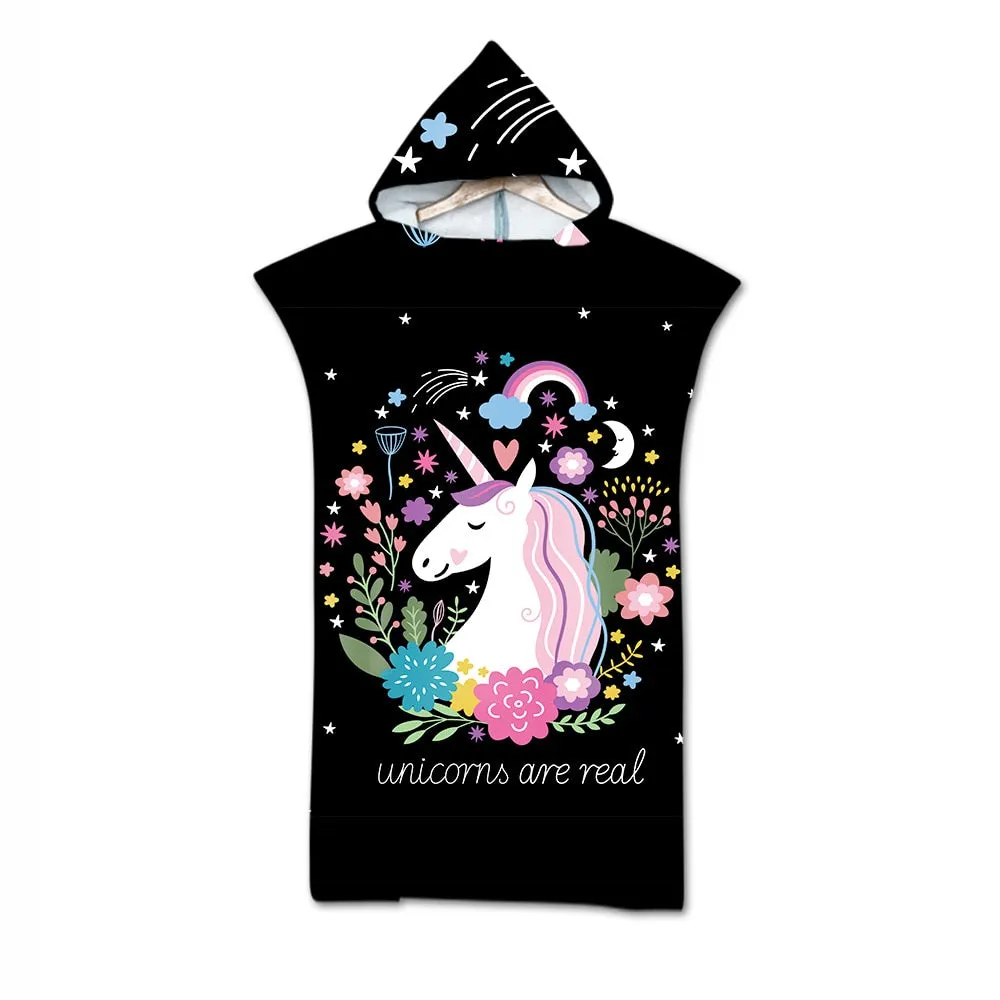 Hot Sale Beach Towel Wear-resistant Hooded Towel Adult Cloak Printing Microfiber Swimming Bath Towel Bathrobe Beach Wear