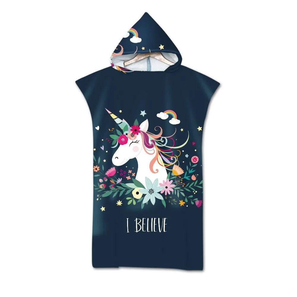 Hot Sale Beach Towel Wear-resistant Hooded Towel Adult Cloak Printing Microfiber Swimming Bath Towel Bathrobe Beach Wear