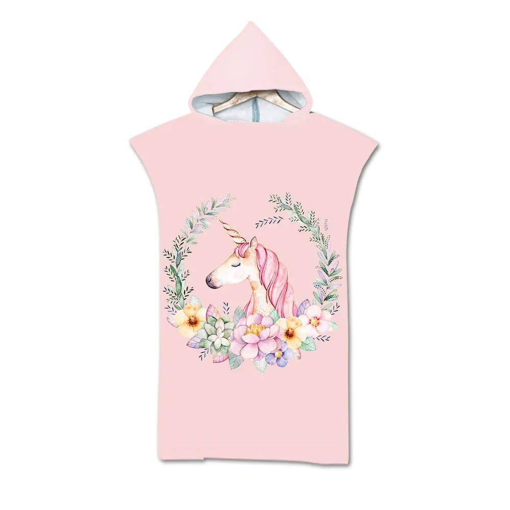 Hot Sale Beach Towel Wear-resistant Hooded Towel Adult Cloak Printing Microfiber Swimming Bath Towel Bathrobe Beach Wear