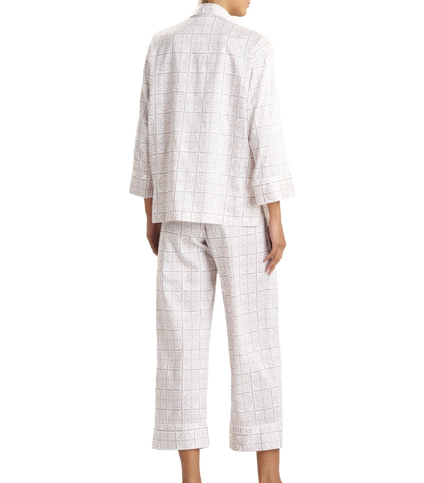 Infinity Cotton Sateen Notch PJ Set Smoked Pearl