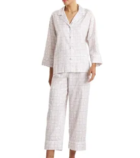 Infinity Cotton Sateen Notch PJ Set Smoked Pearl