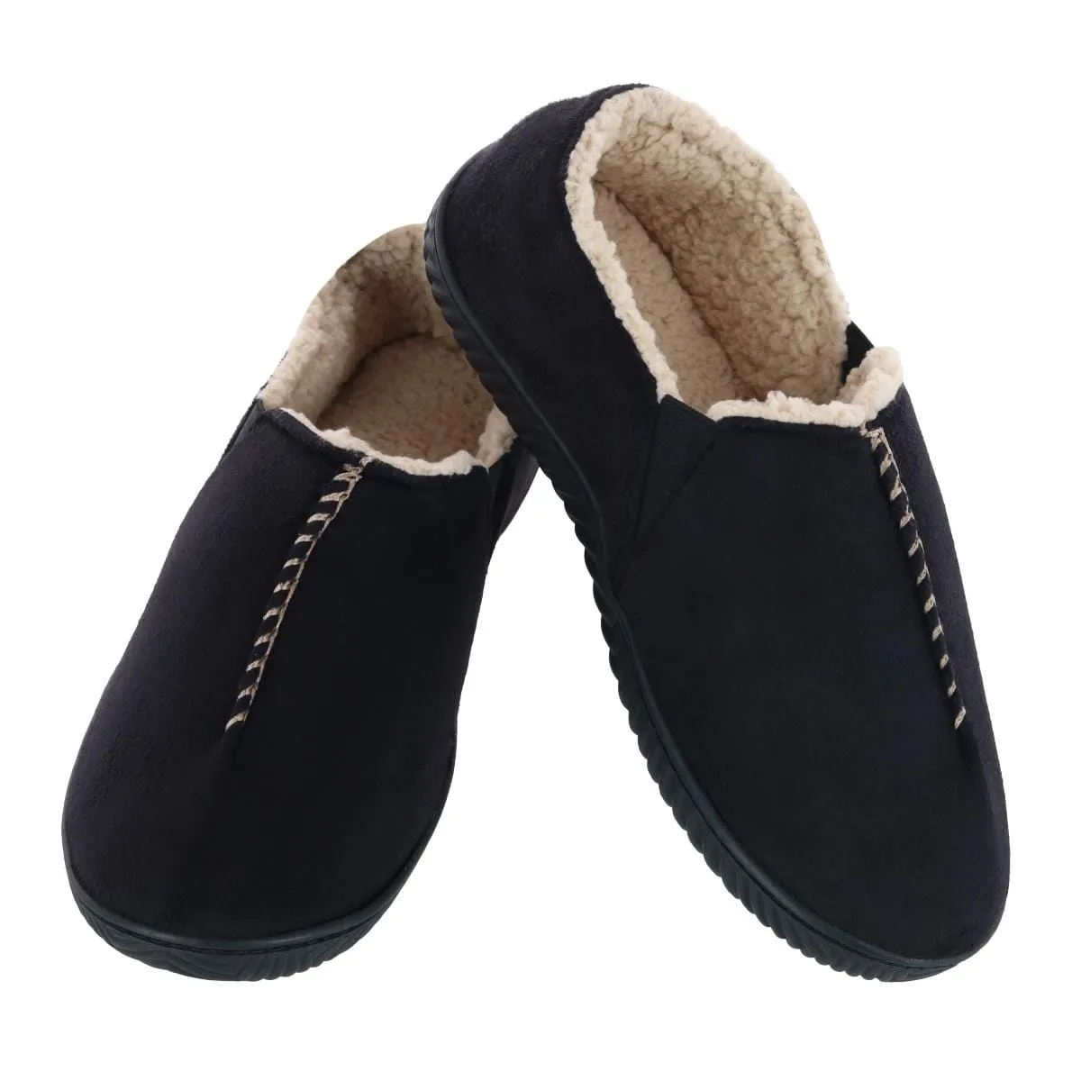 Isotoner Men's Recycled Microsuede Liam Closed Back Slipper