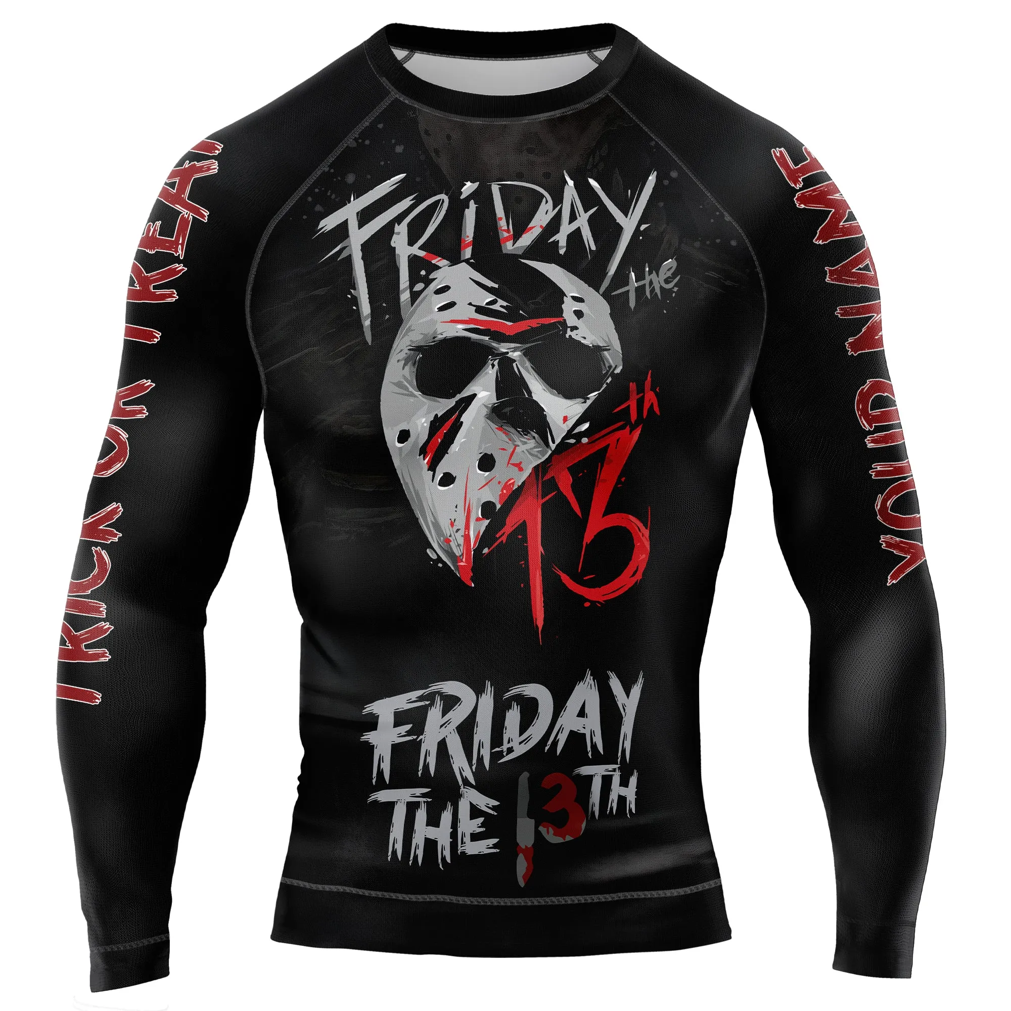 Jason Voorhees Scary Men's Long Sleeve Rash Guard