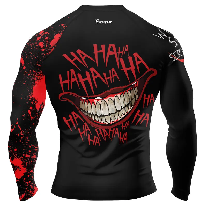 Joker Horror Why So Serious Men's Long Sleeve Rash Guard