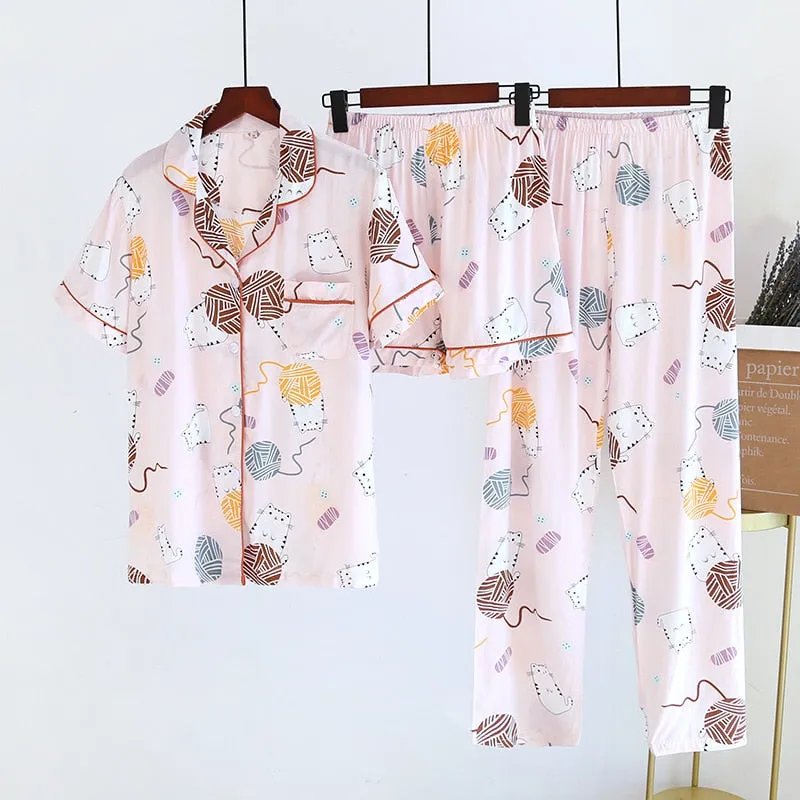Kimmy 3 Piece Summer Sleepwear Set