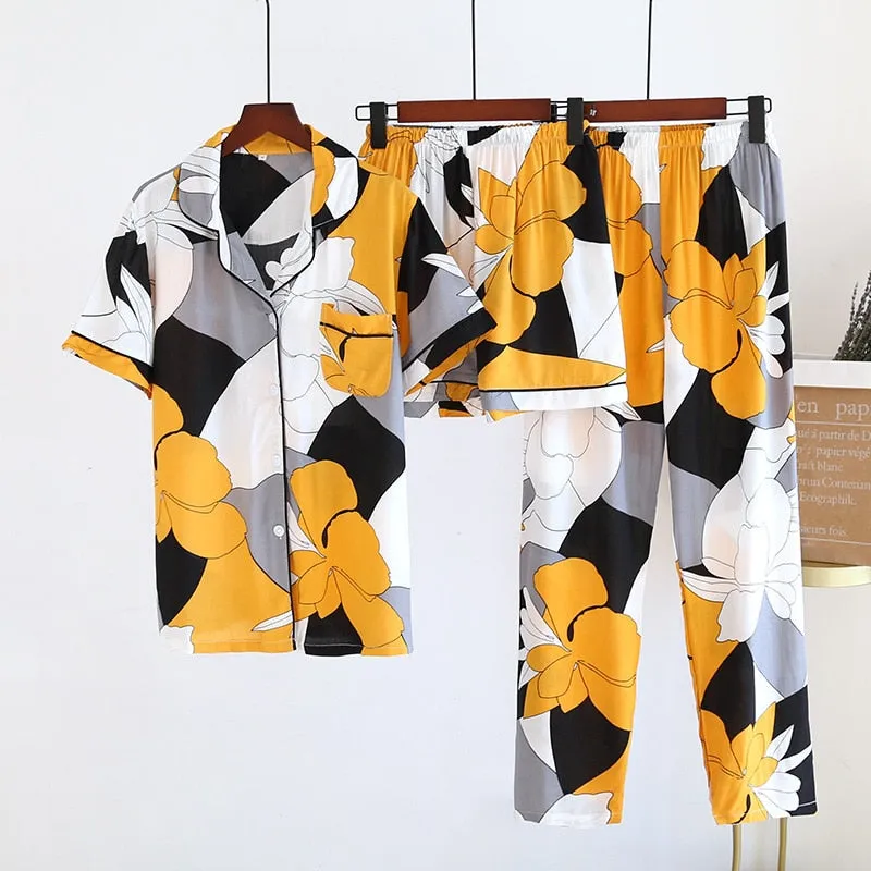 Kimmy 3 Piece Summer Sleepwear Set