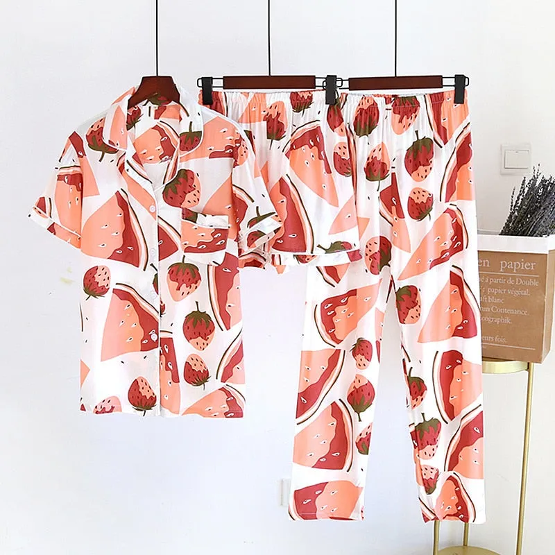 Kimmy 3 Piece Summer Sleepwear Set