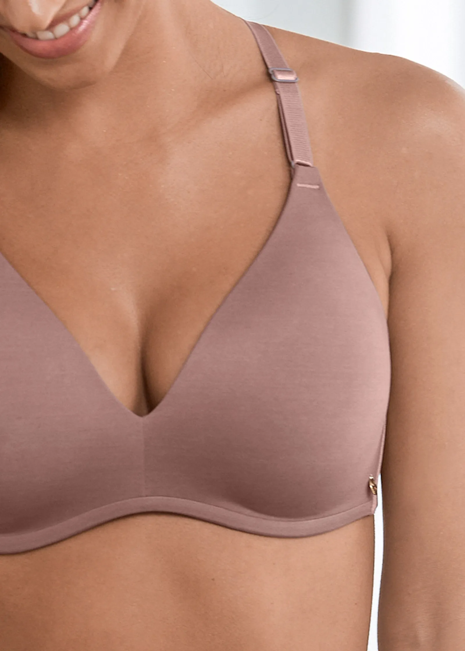 Pearl By VENUS® Lace Back Wireless Bra - Evening Mauve