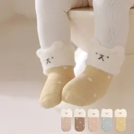 Polka Dot Bear Winter Thick Baby Socks