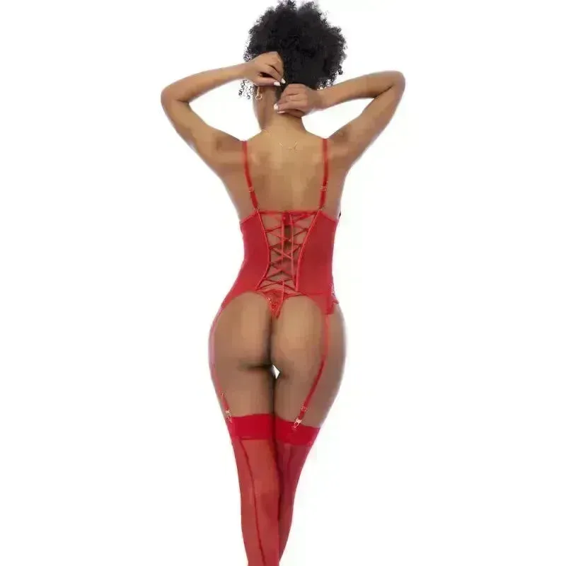 Red 2 Pc Set w/ Matching Thong