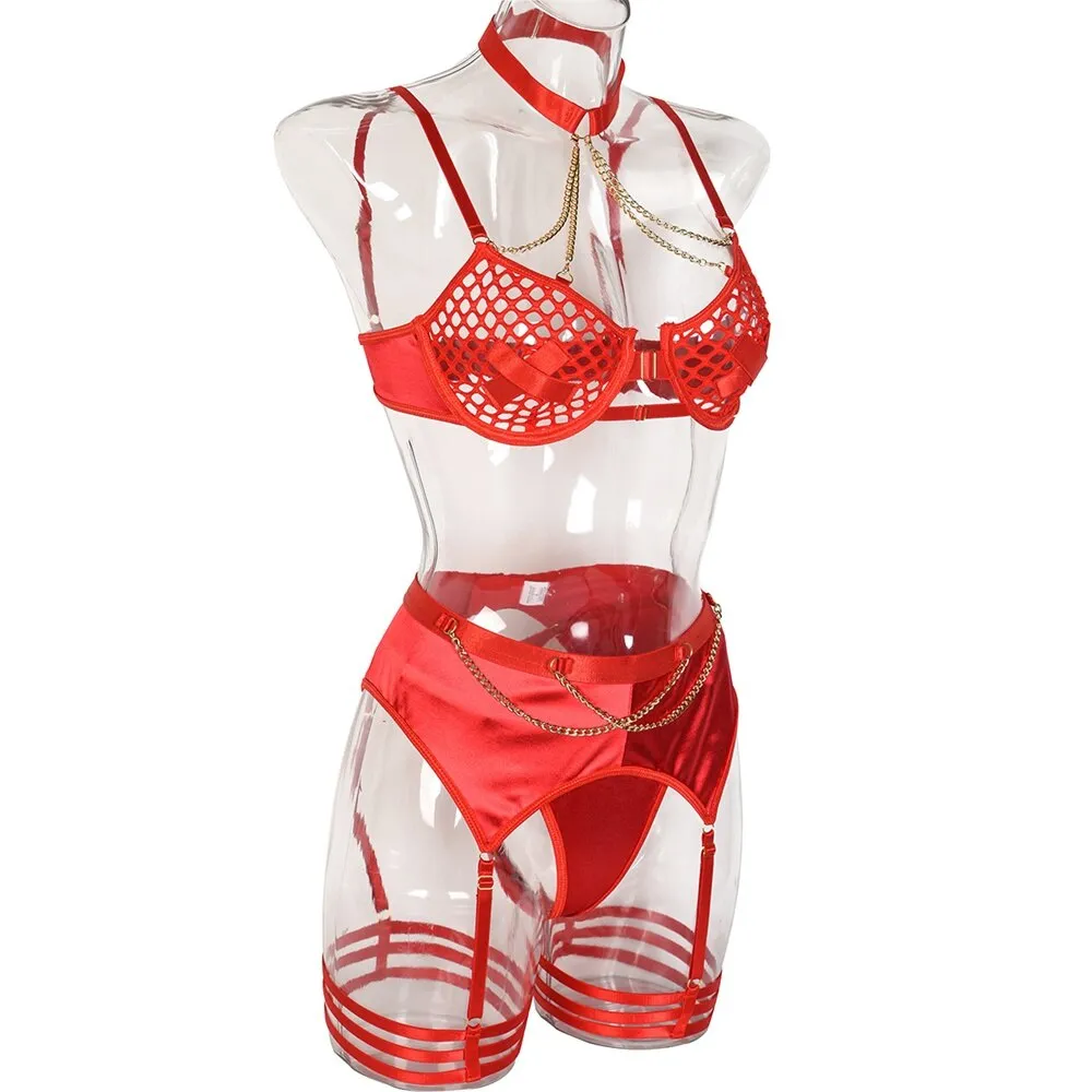 Satin Chained Goddess Set