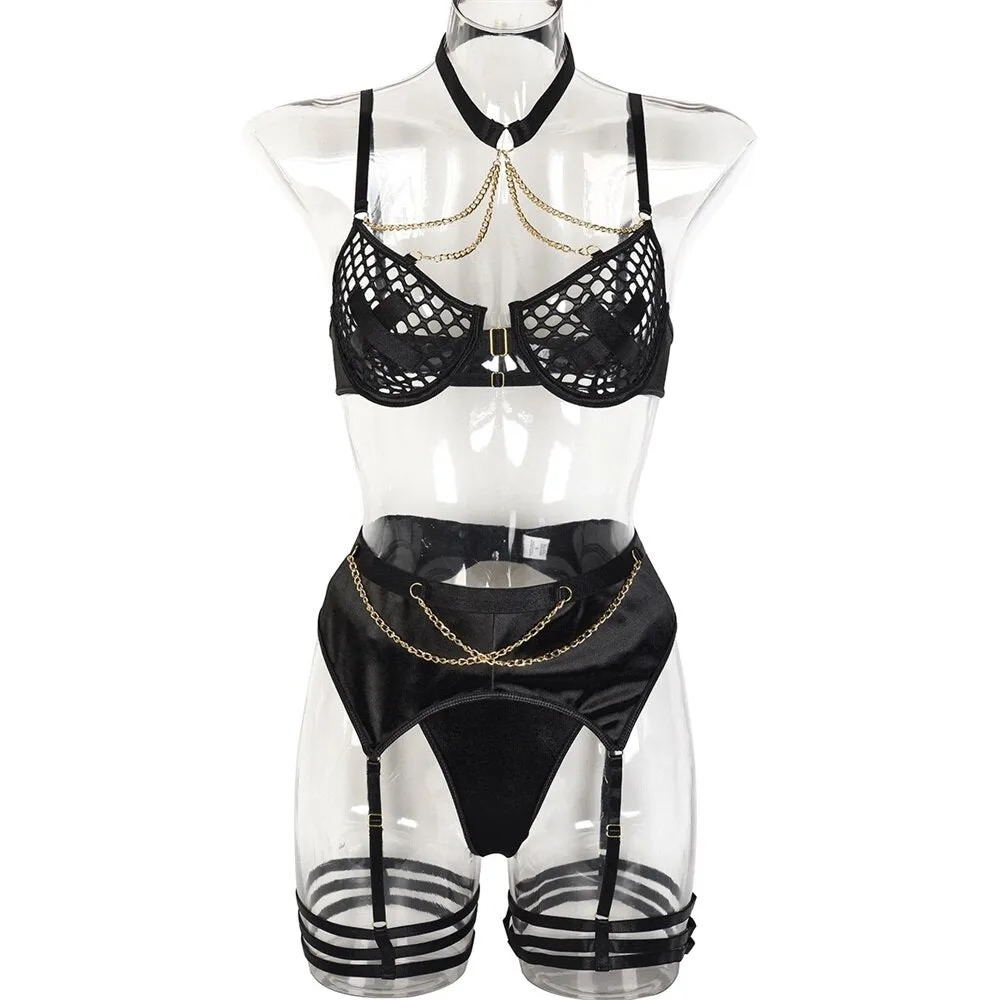 Satin Chained Goddess Set