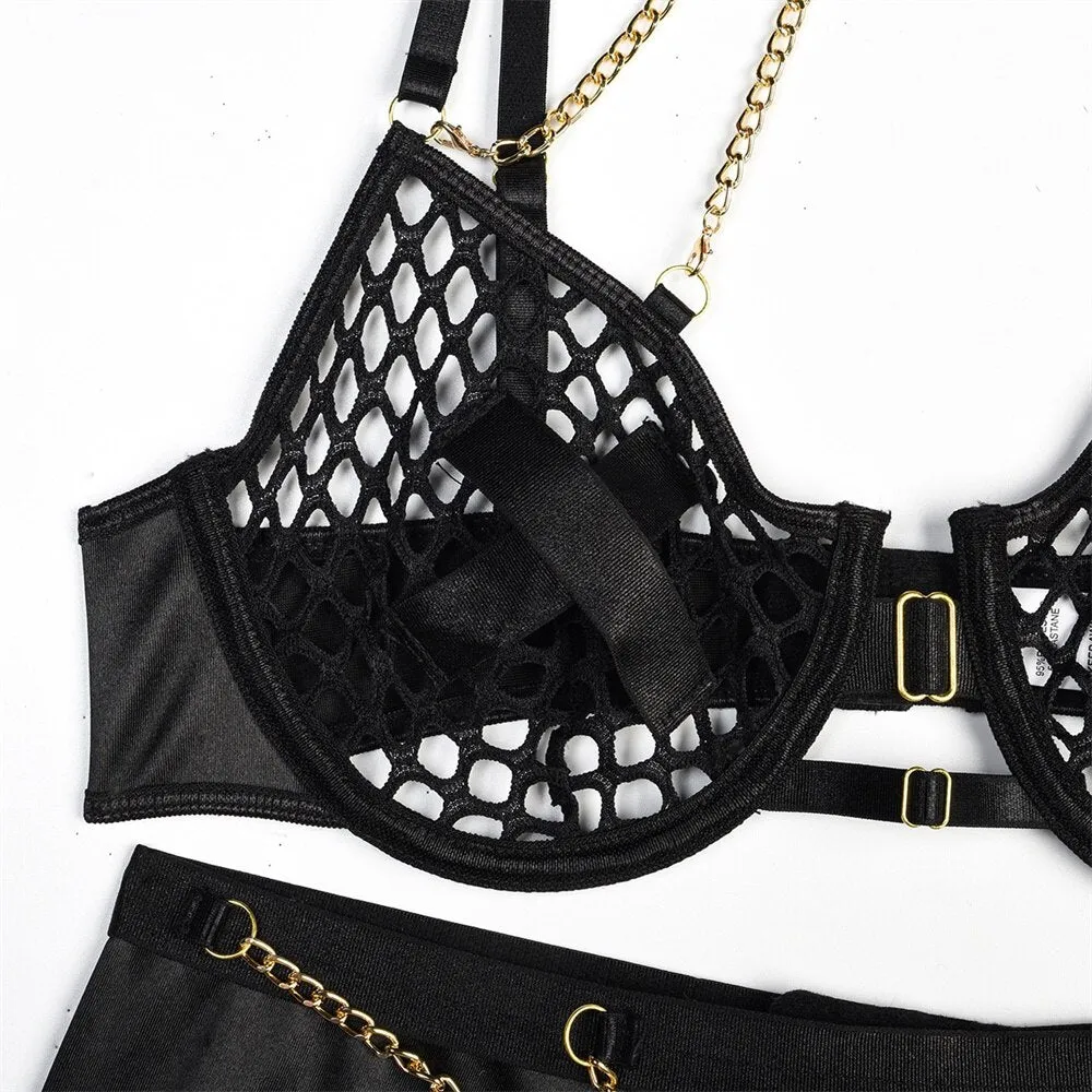 Satin Chained Goddess Set