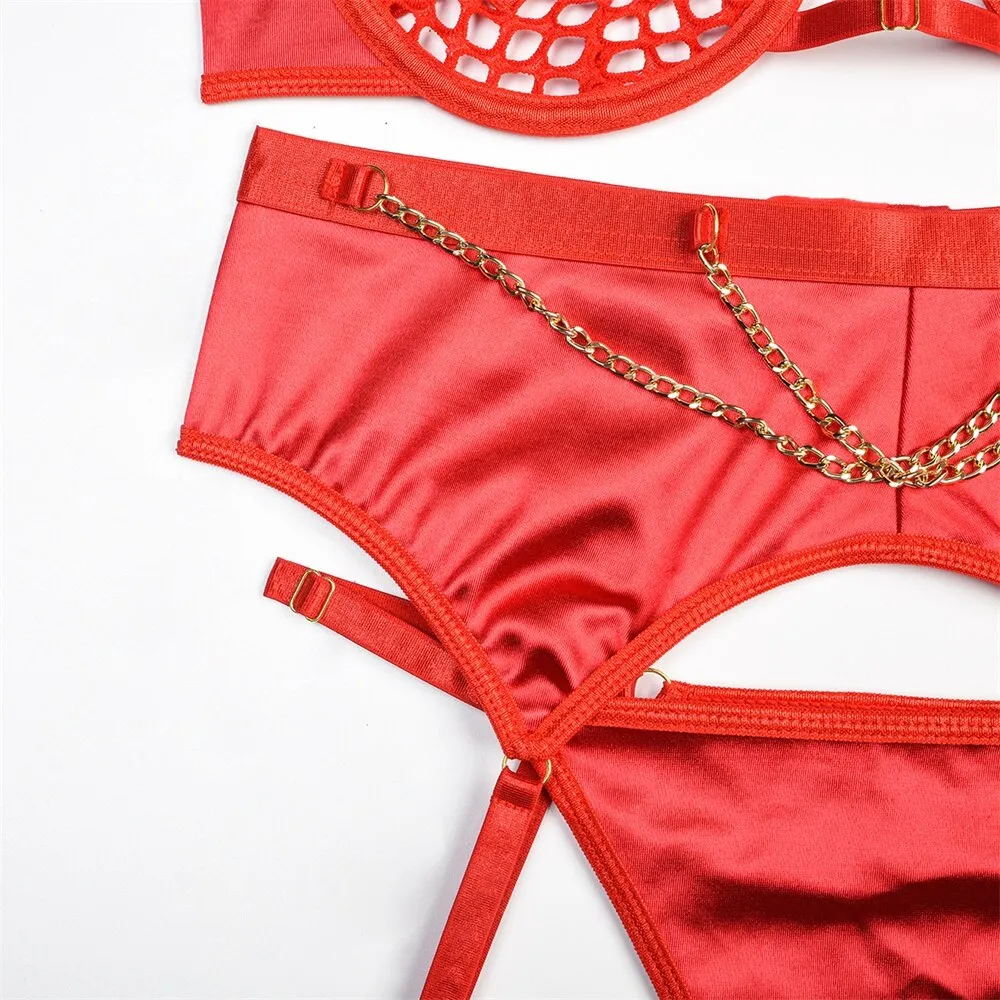 Satin Chained Goddess Set