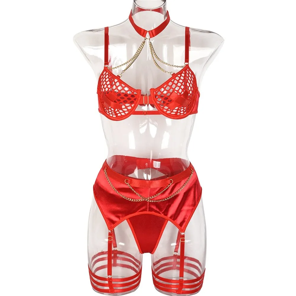 Satin Chained Goddess Set