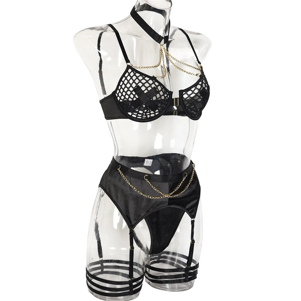 Satin Chained Goddess Set