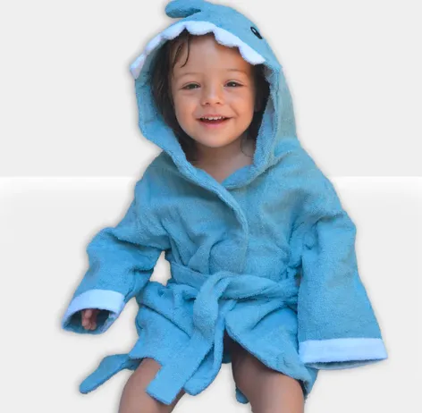 Shark Hooded Bathrobe for Kids