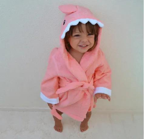 Shark Hooded Bathrobe for Kids