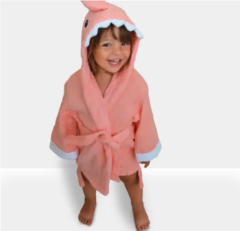 Shark Hooded Bathrobe for Kids