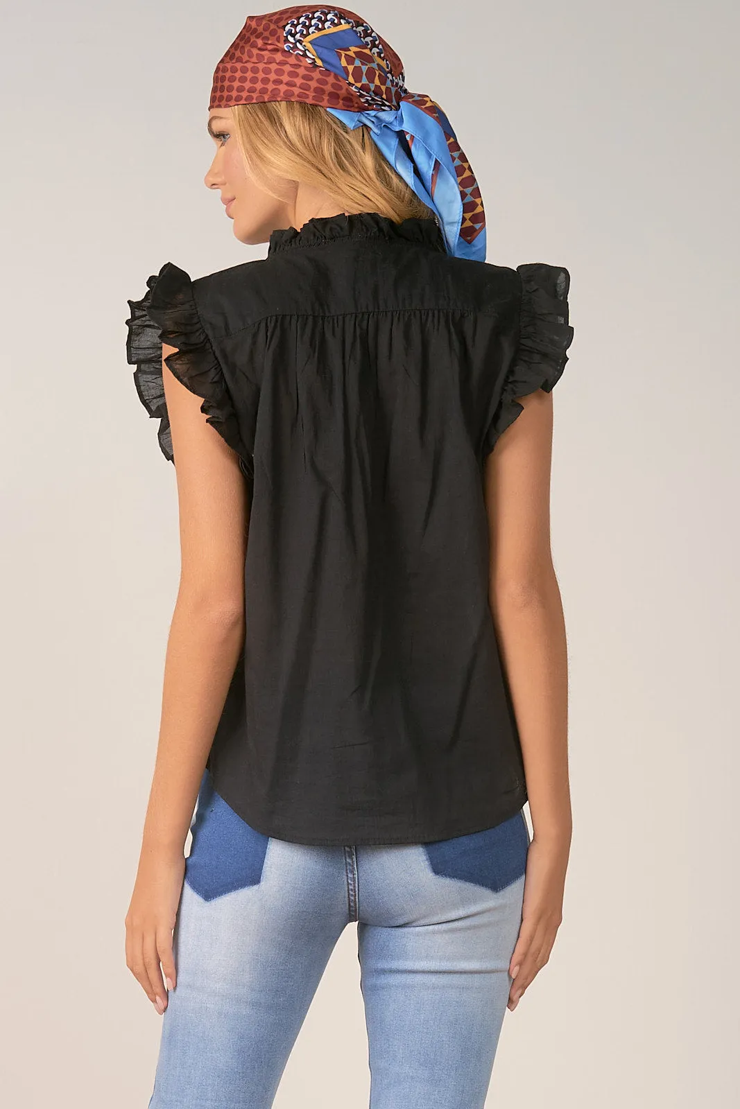 Sleeveless Ruffle Top