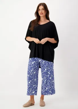 Tavera Oversized Bamboo Top - Black