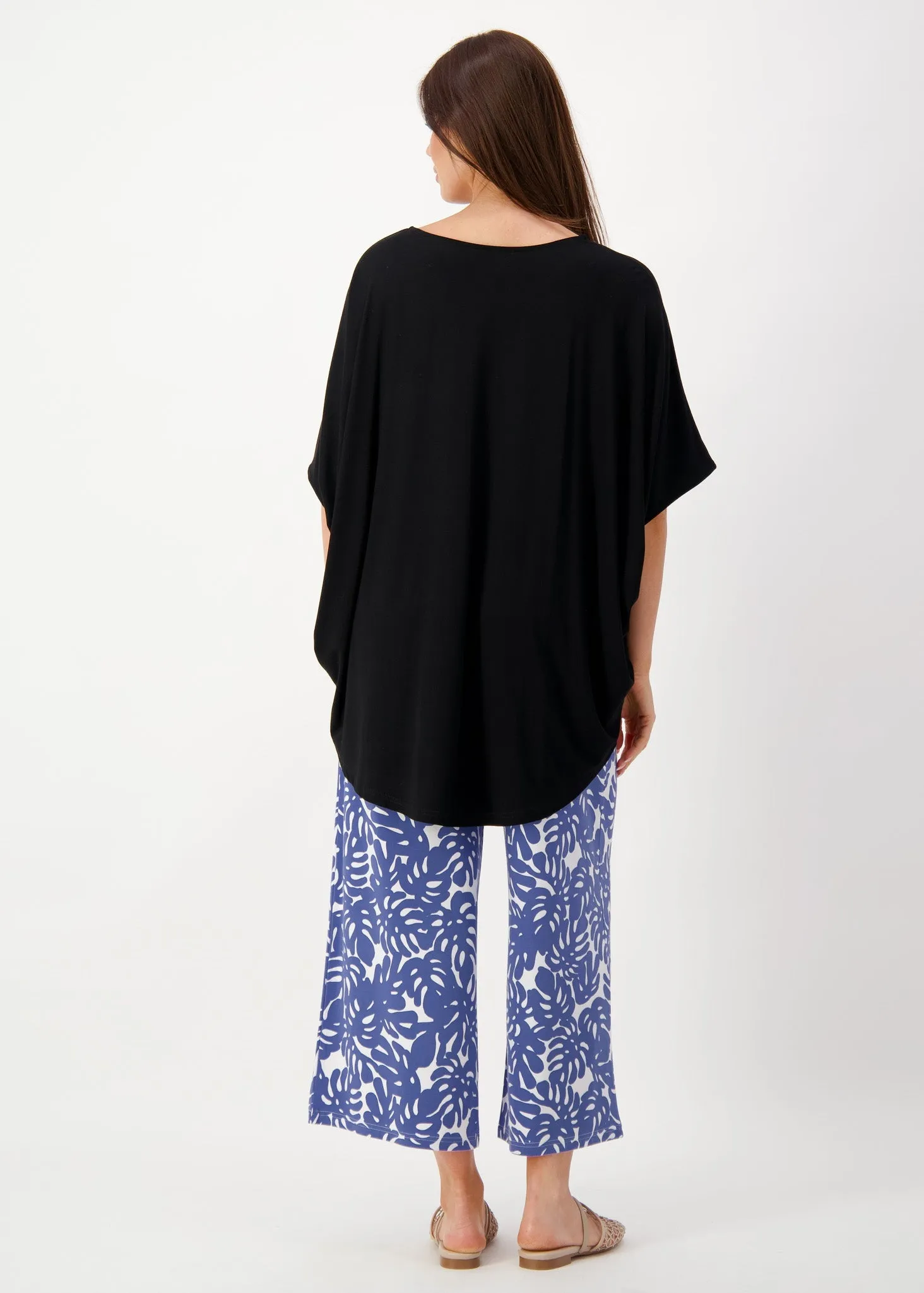 Tavera Oversized Bamboo Top - Black