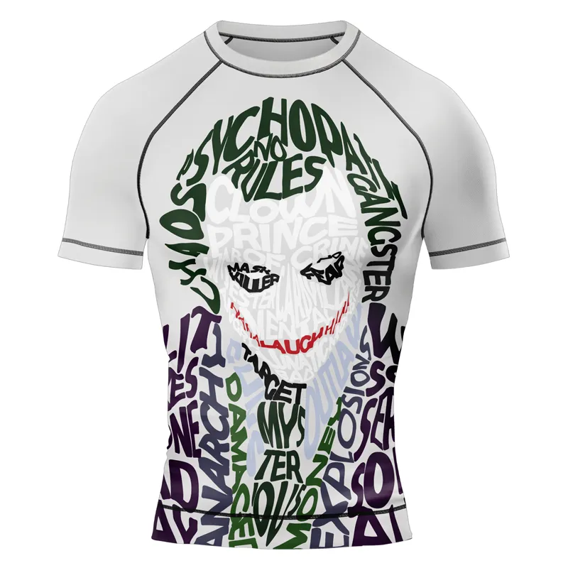 The Clown Prince of Crime Why So Serious Men's Short Sleeve Rash Guard