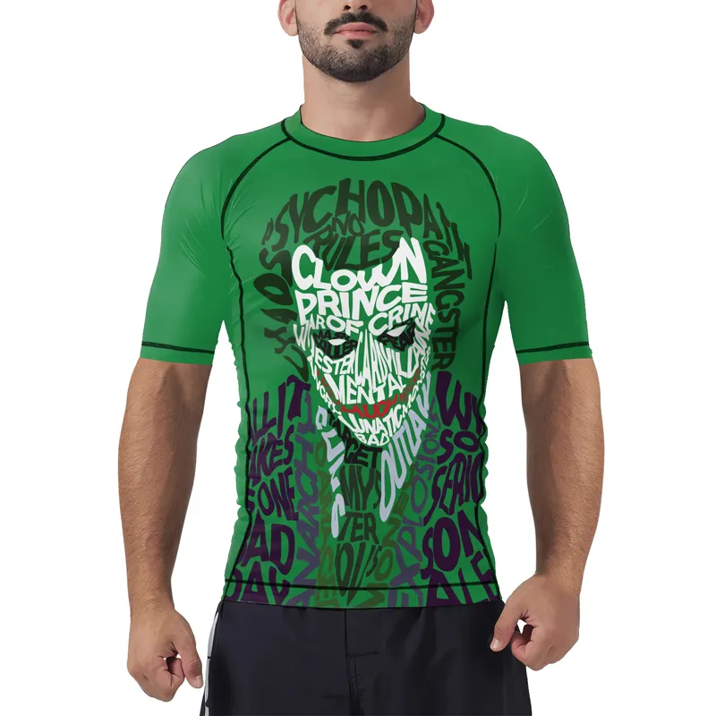 The Clown Prince of Crime Why So Serious Men's Short Sleeve Rash Guard
