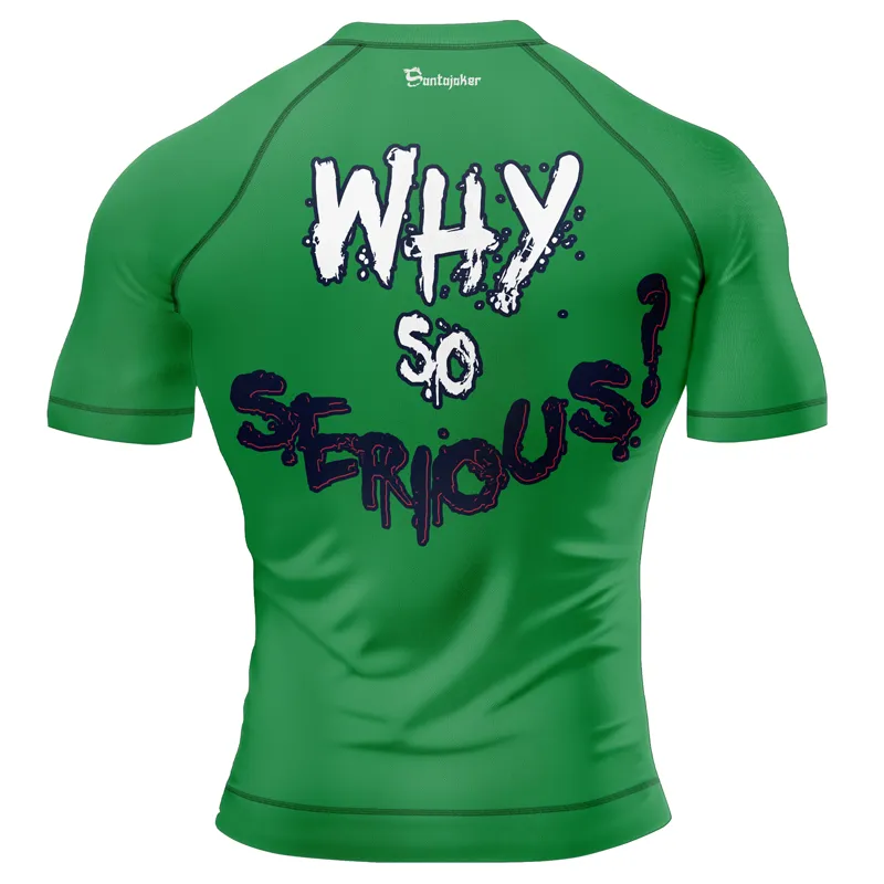 The Clown Prince of Crime Why So Serious Men's Short Sleeve Rash Guard