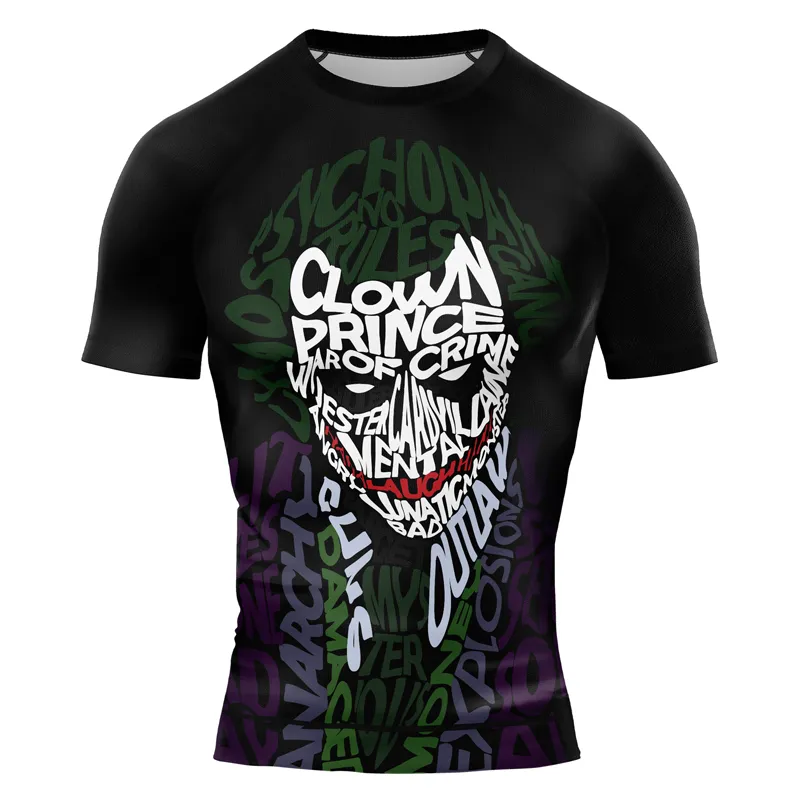 The Clown Prince of Crime Why So Serious Men's Short Sleeve Rash Guard