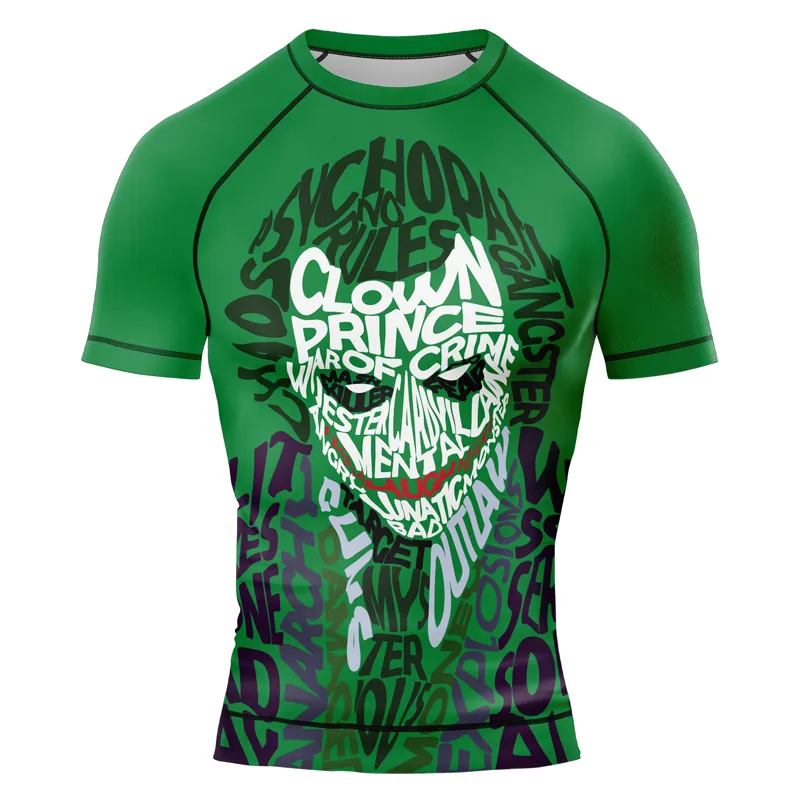 The Clown Prince of Crime Why So Serious Men's Short Sleeve Rash Guard