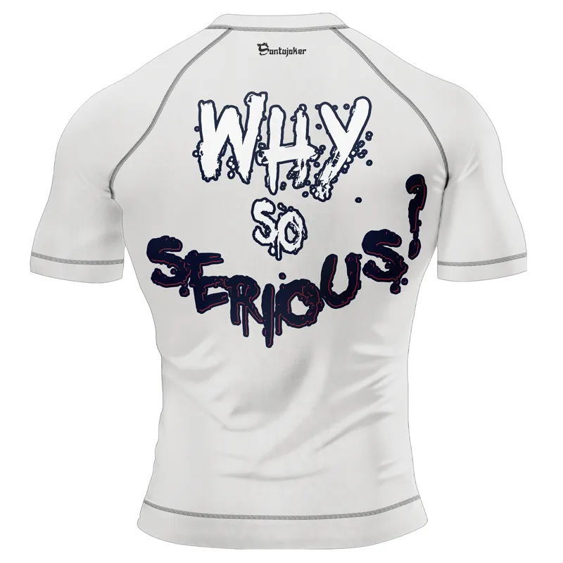 The Clown Prince of Crime Why So Serious Men's Short Sleeve Rash Guard
