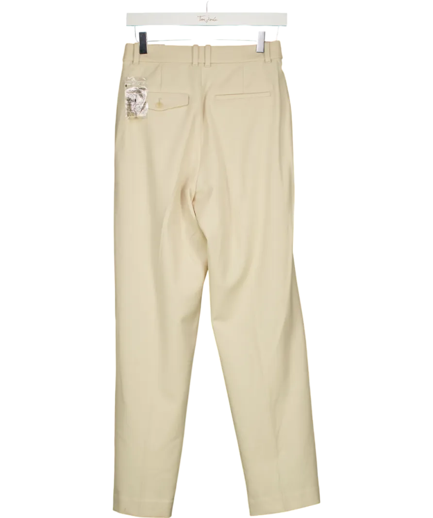 Uniqlo Cream Heat Tech Pleated Trousers UK XS