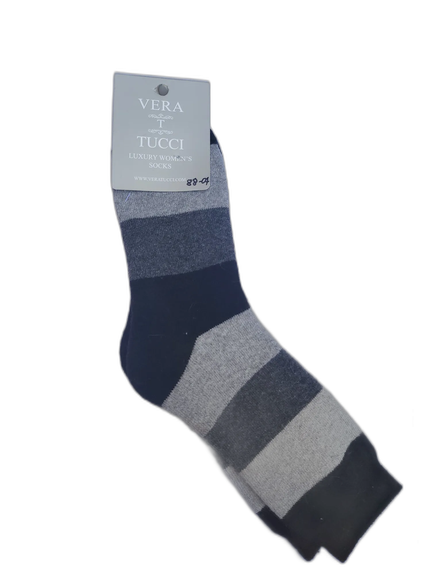 VERA TUCCI STRIPE PATTERN WOMEN'S THERMAL WINTER SOCKS RMD2305-88-04 NEW FOR AW23!