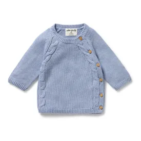 Wilson & Frenchy - Blue Speckle Organic Knitted Kimono Cardigan