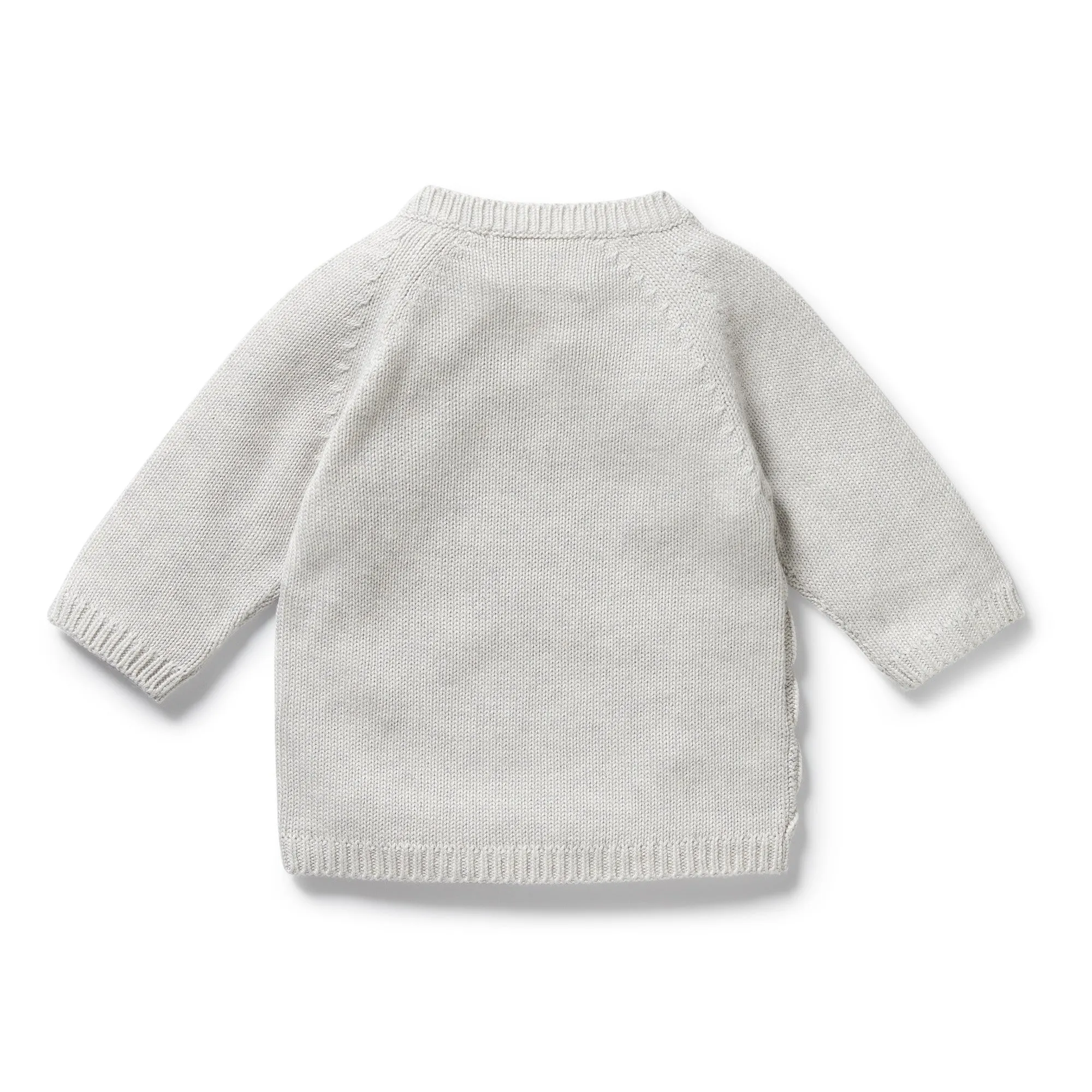 Wilson & Frenchy - Grey Melange Organic Knitted Kimono Cardigan