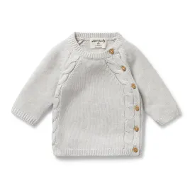 Wilson & Frenchy - Grey Melange Organic Knitted Kimono Cardigan