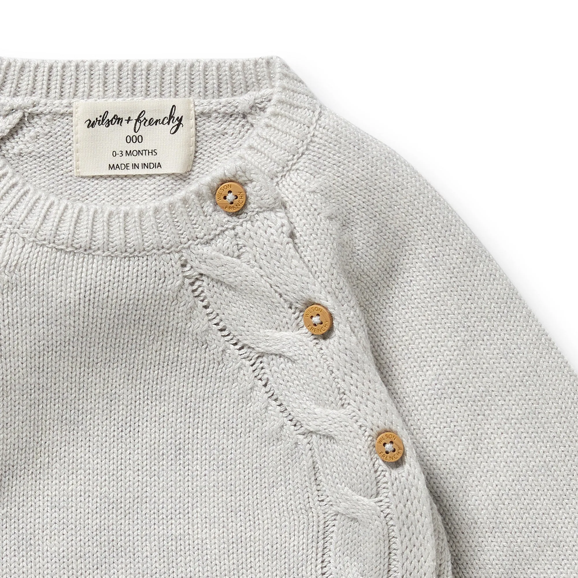 Wilson & Frenchy - Grey Melange Organic Knitted Kimono Cardigan