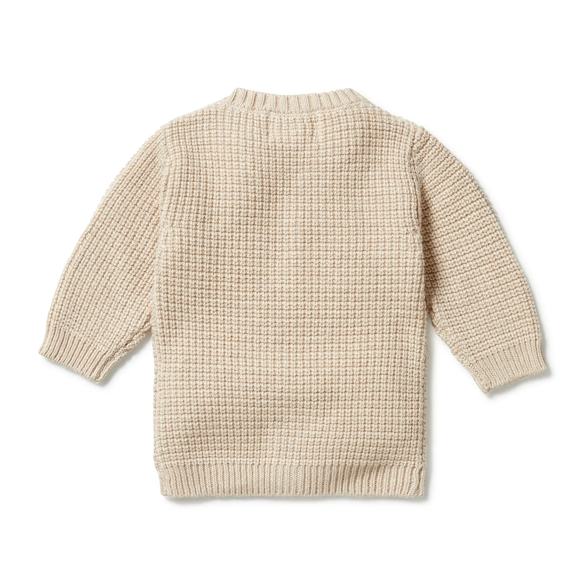 Wilson and Frenchy Knitted Button Cardigan - Oatmeal Melange